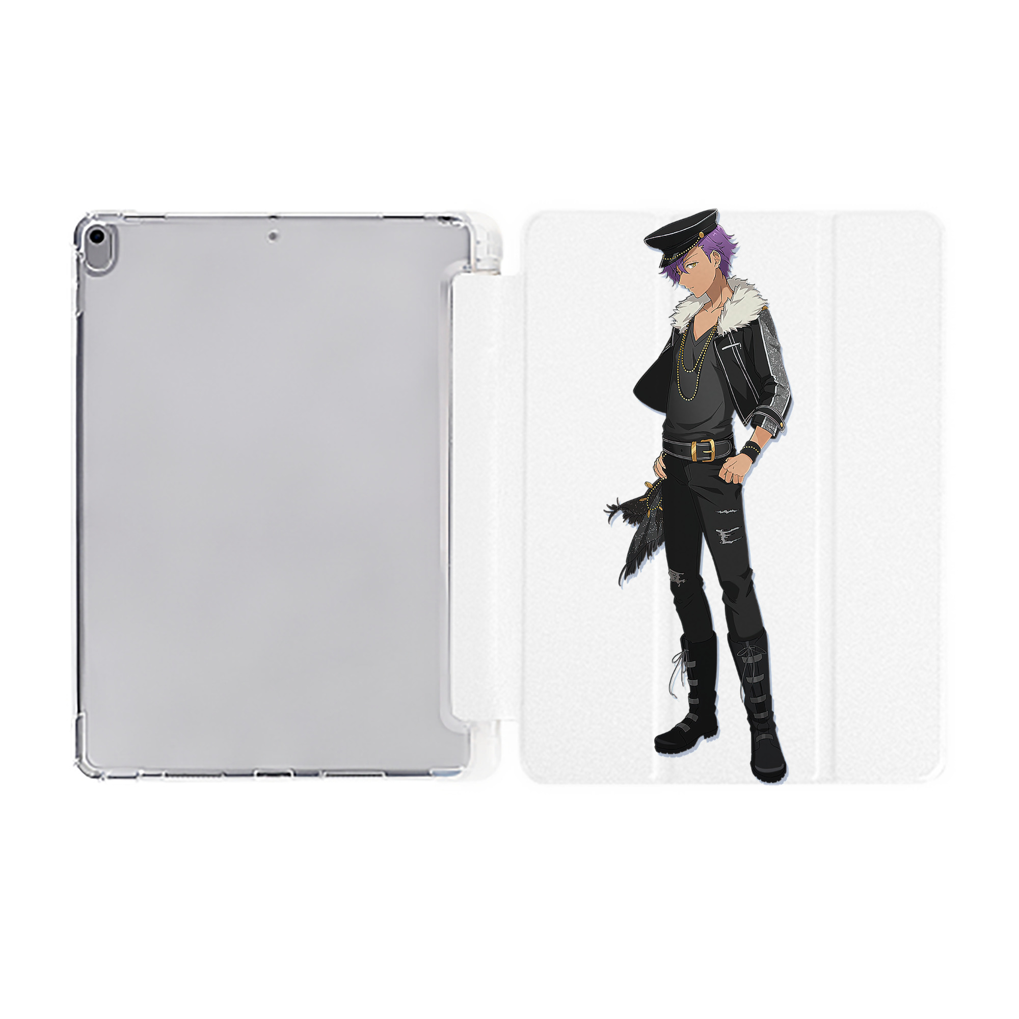 （画像用） あんさんぶるスターズ! Ensemble Stars IPad ケース ペン収納付き 三つ折りスタンド PUレザー×シリコン 対応機種9.5/10.5/10.9インチ
